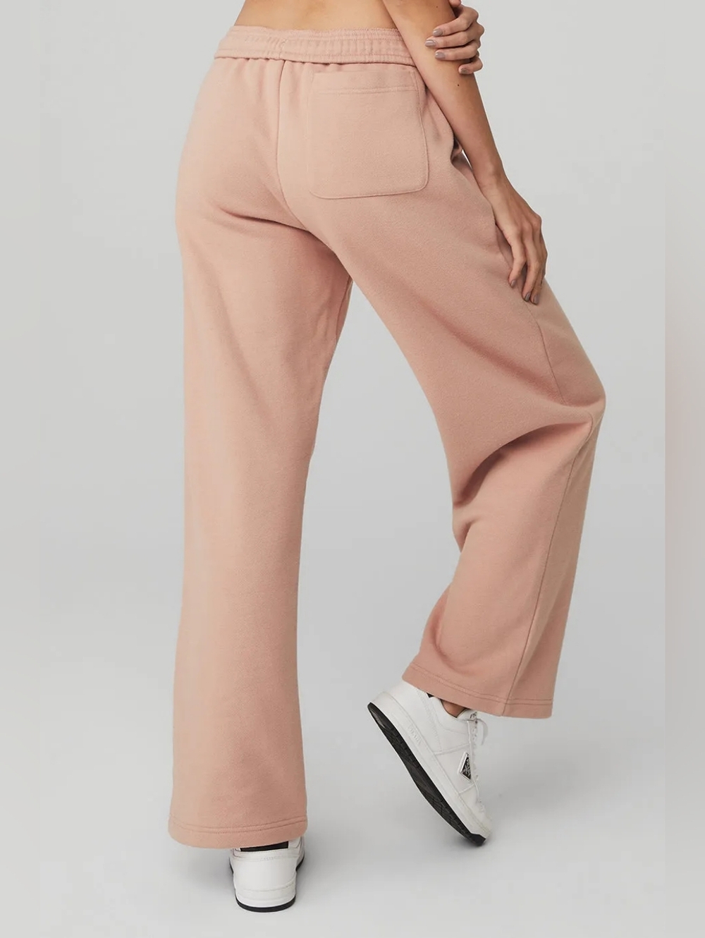 Alo Yoga 2pc Renown Hoodie and Straight Leg Sweatpant in Soft Clay sz SMALL - Picture 5 of 7